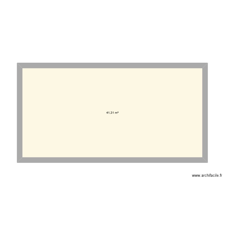 Plan espace vente. Plan de 1 pièce et 41 m2