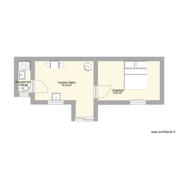 Maison secondaire-Studio. Plan de 0 pièce et 0 m2