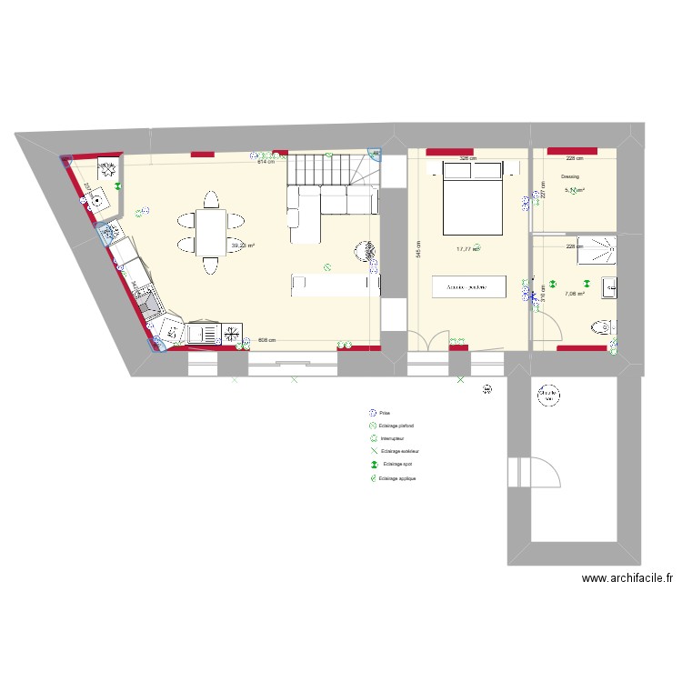 Aménagement 25 La Meffrais (réseau elec rdc)sylvain . Plan de 0 pièce et 0 m2
