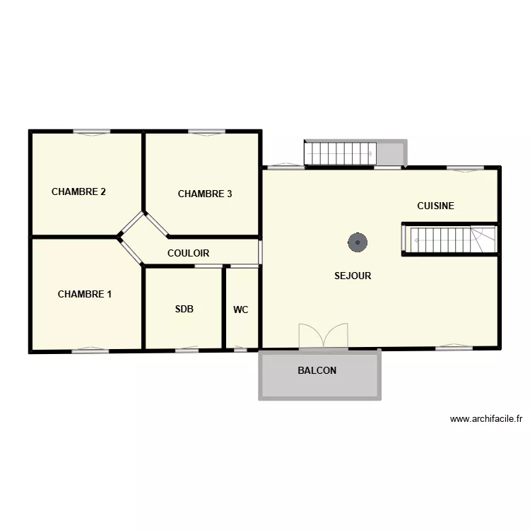 PERRAUDEAU 1ER. Plan de 