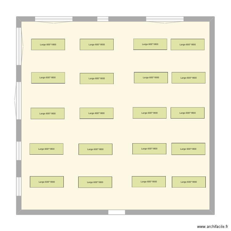 Refectoire Les Espillères. Plan de 1 pièce et 100 m2