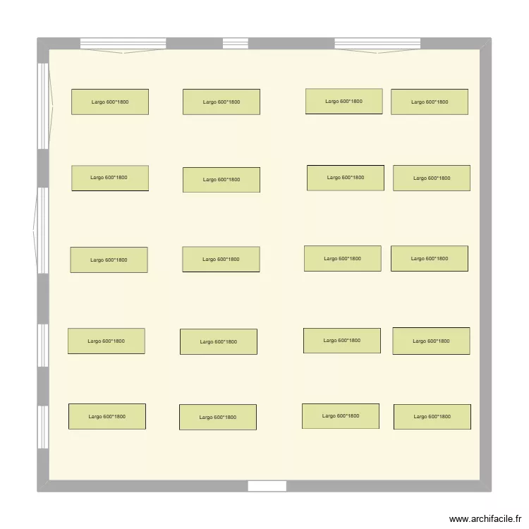 Refectoire Les Espill&egrave;res. Plan de 