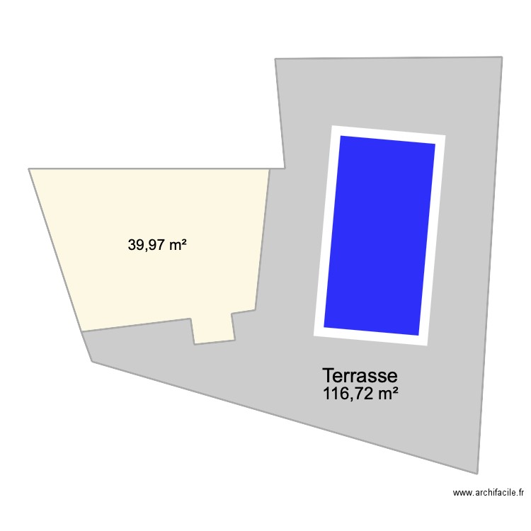 projet FG. Plan de 2 pièces et 157 m2