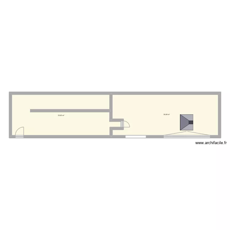 Camping Huttopia Cuisine. Plan de 2  et 75 m²