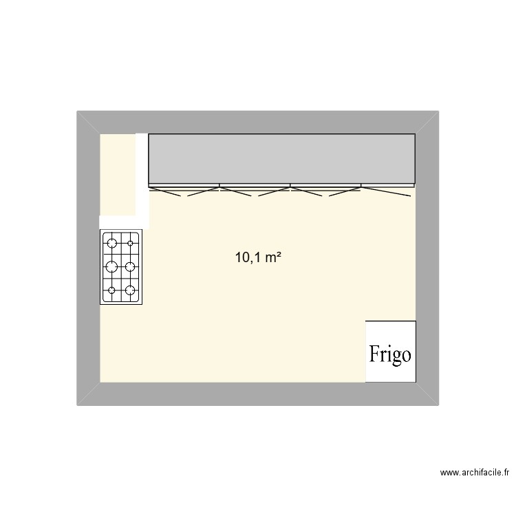 mariza. Plan de 1 pièce et 10 m2