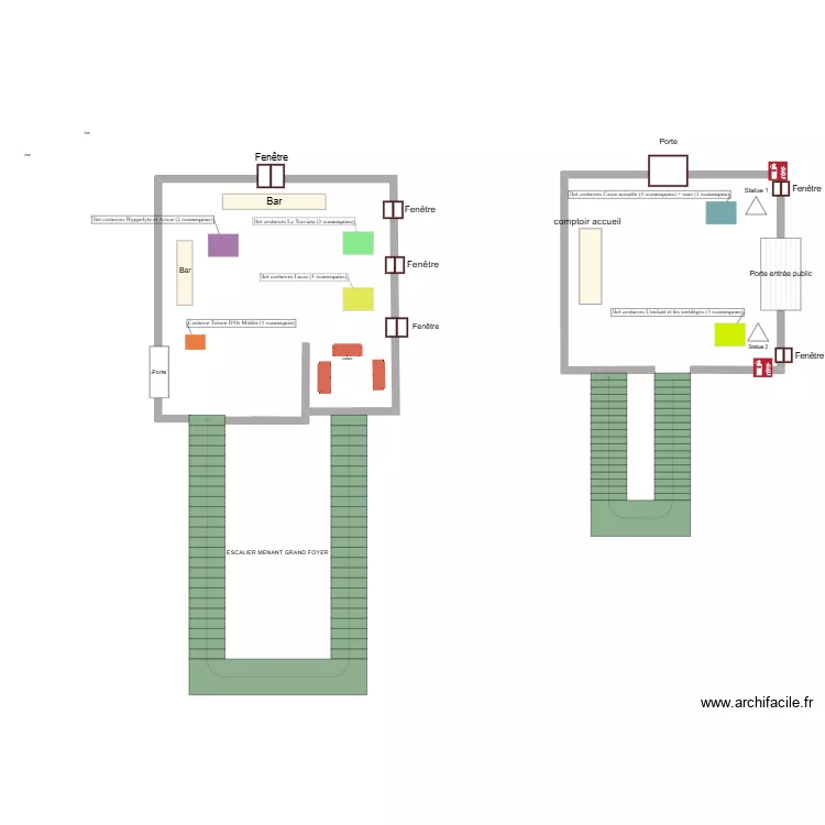 Plan d'implantation costumes. Plan de 