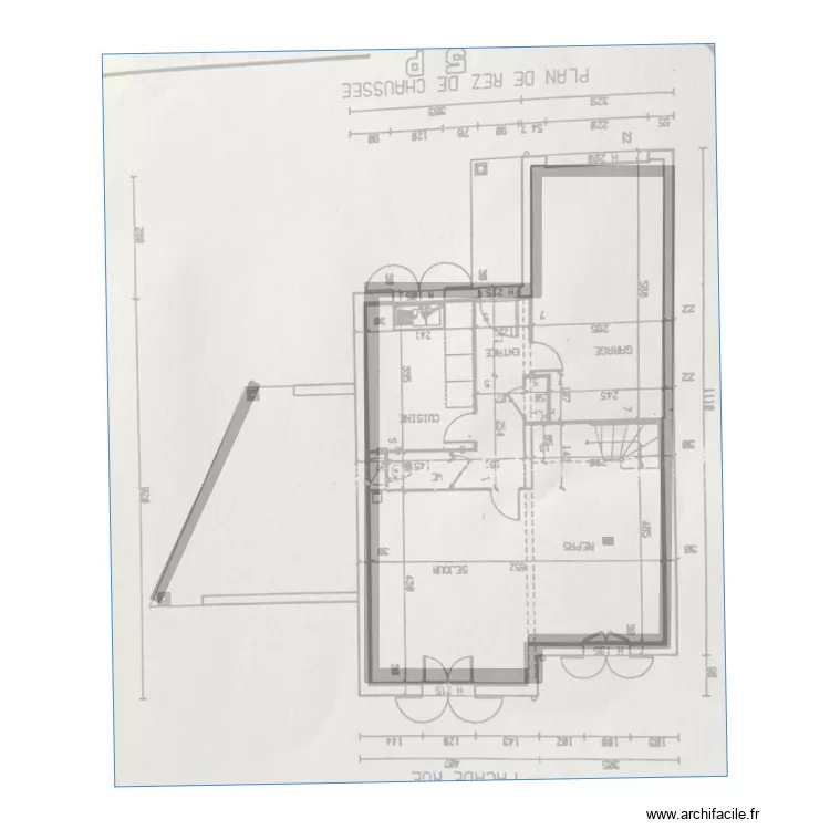 Maison rdc . Plan de 