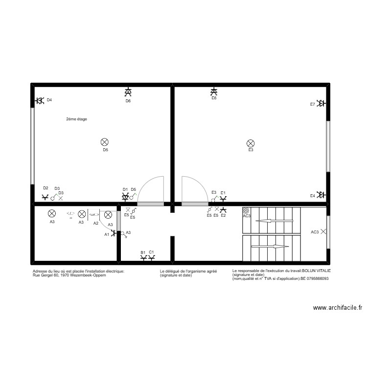 gergel 60 2E. Plan de 4 pièces et 47 m2