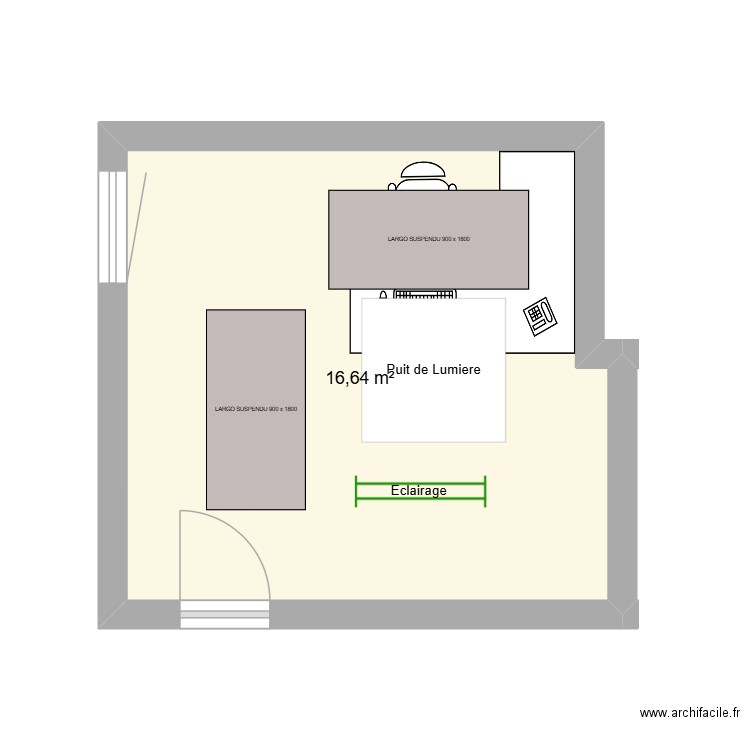 cormeilles celine 2. Plan de 1 pièce et 17 m2