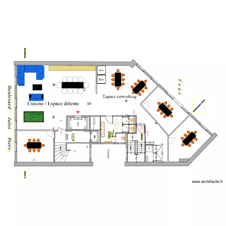 5&egrave;me - 9 Ferry. Plan de 