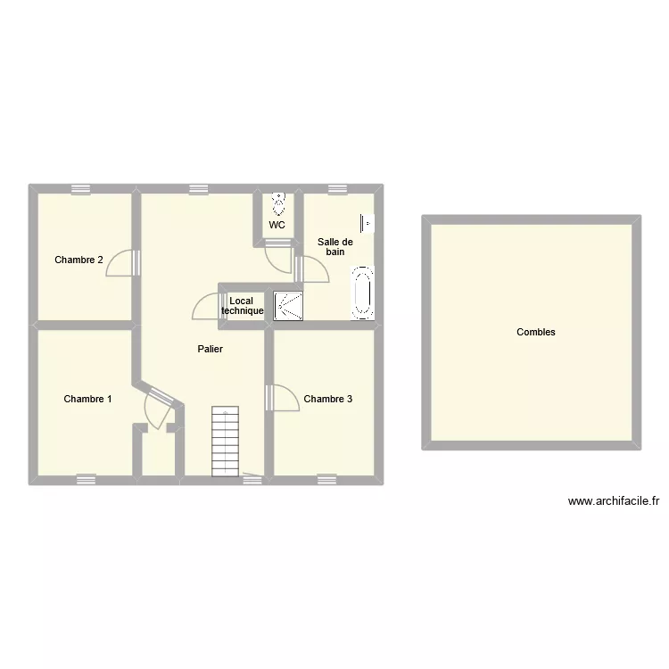 picard etage. Plan de 8 pièces et 122 m²