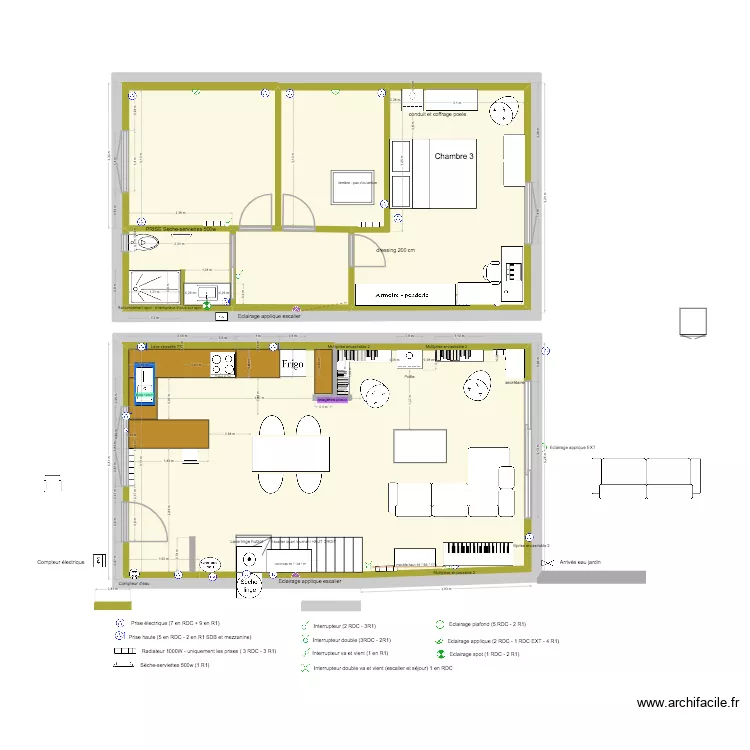 PLANS MAISON cuisine plan de travail visible. Plan de PLANS MAISON cuisine plan de travail visible. Plan de