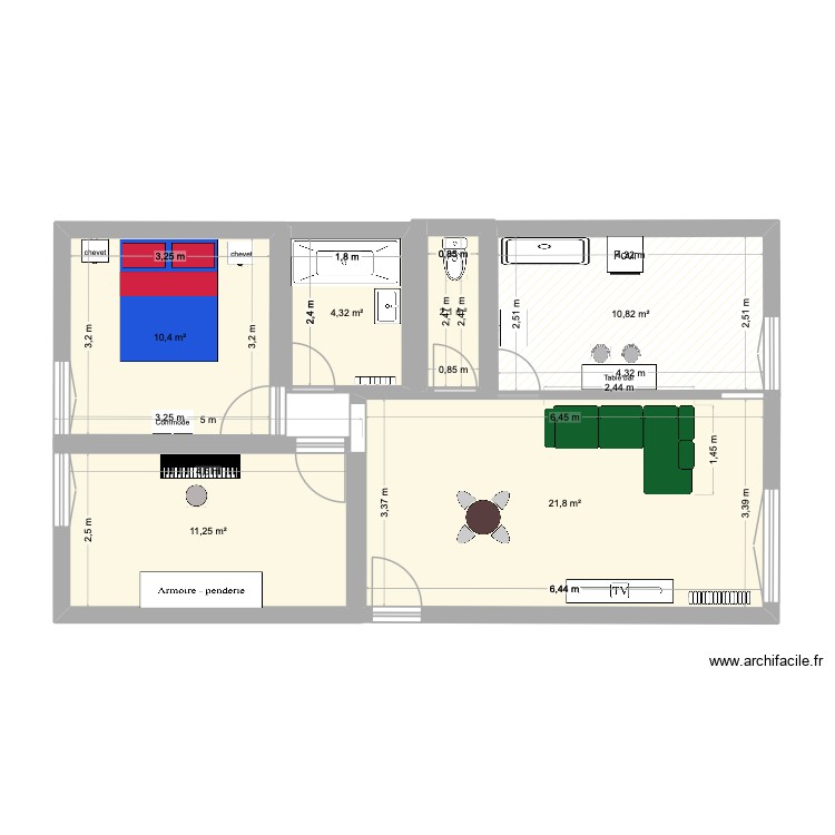 appart. Plan de 0 pièce et 0 m2 appart. Plan de 0 pièce et 0 m2