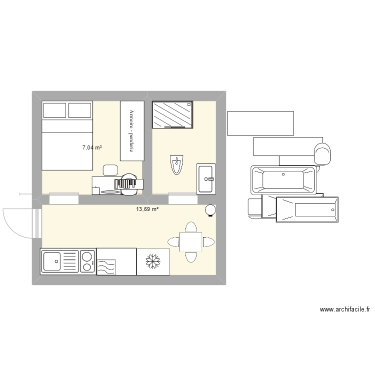 appartement allemand. Plan de 0 pièce et 0 m2