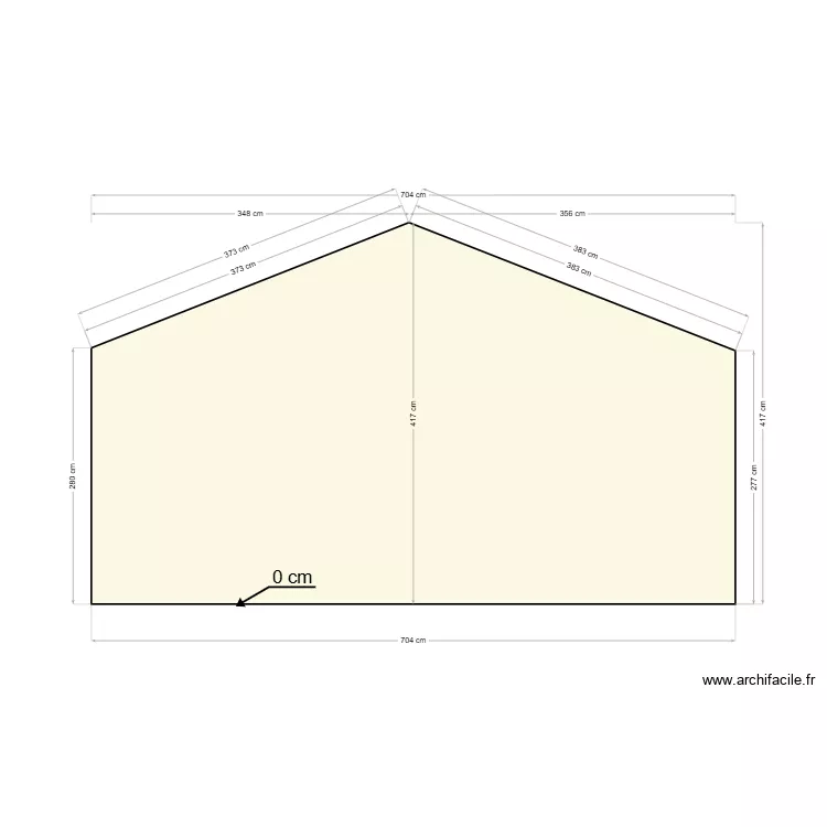 coupe pignon. Plan de 