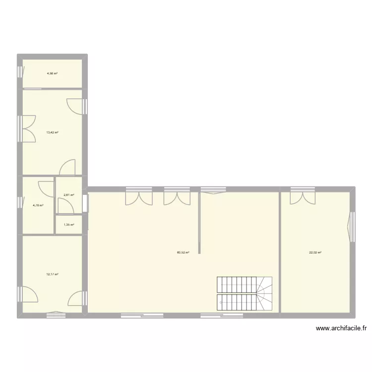 La Gallerie actuelle. Plan de 8 et 121 m² La Gallerie actuelle. Plan de 8 et 121 m²
