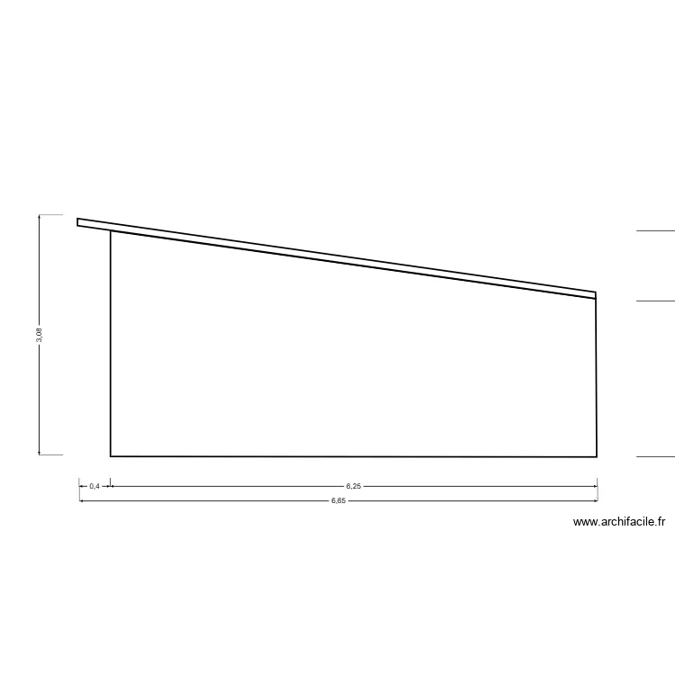 PETIT FACADE SUD. Plan de 
