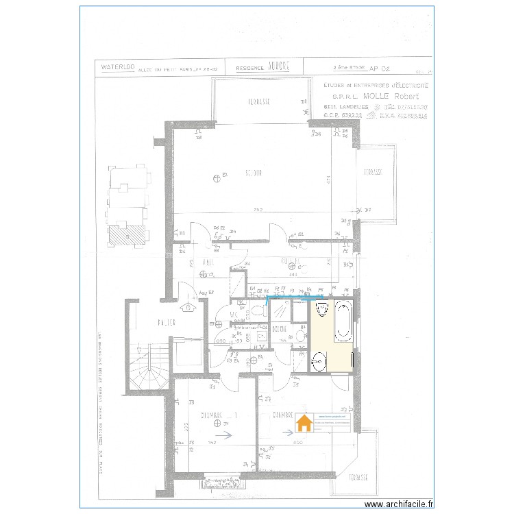 FOHAL Salle de bain 06/05/24. Plan de 1 pièce et 88 m2