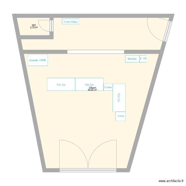 Plan PDVFR Nahj Sahel. Plan de 2 pièces et 84 m2