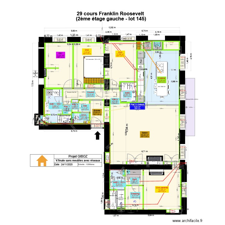 29 crs FR VF+ ss meubles av. Rx. Plan de 49 pièces et 149 m2