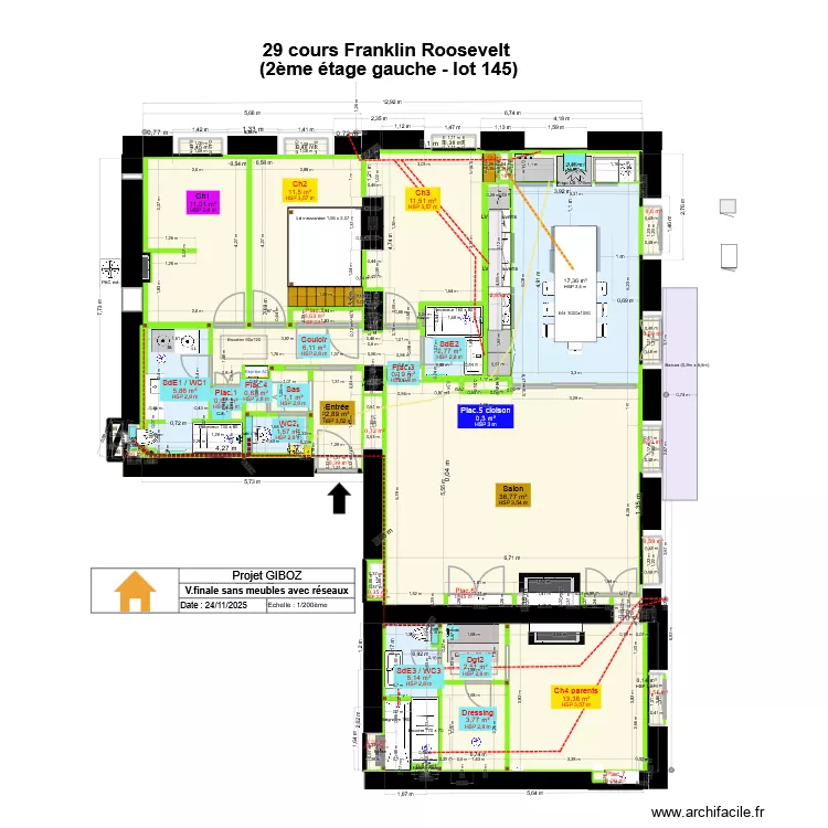 29 crs FR VF+ ss meubles av. Rx. Plan de 