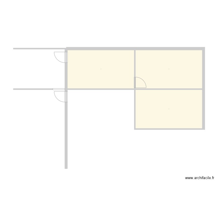 plan bureau. Plan de 3 pièces et 43 m2