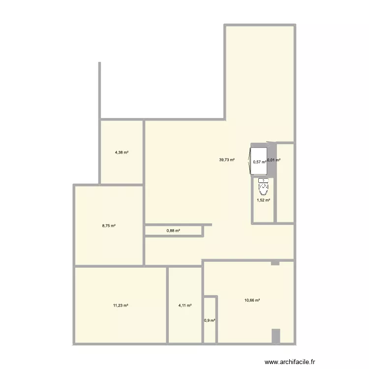 GRANDE BRETAGNE 3. Plan de 11 et 83 m² GRANDE BRETAGNE 3. Plan de 11 et 83 m²