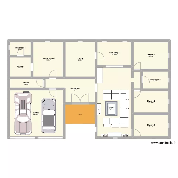 Ma maison pp 4cbres 15. Plan de 13 et 169 m² Ma maison pp 4cbres 15. Plan de 13 et 169 m²