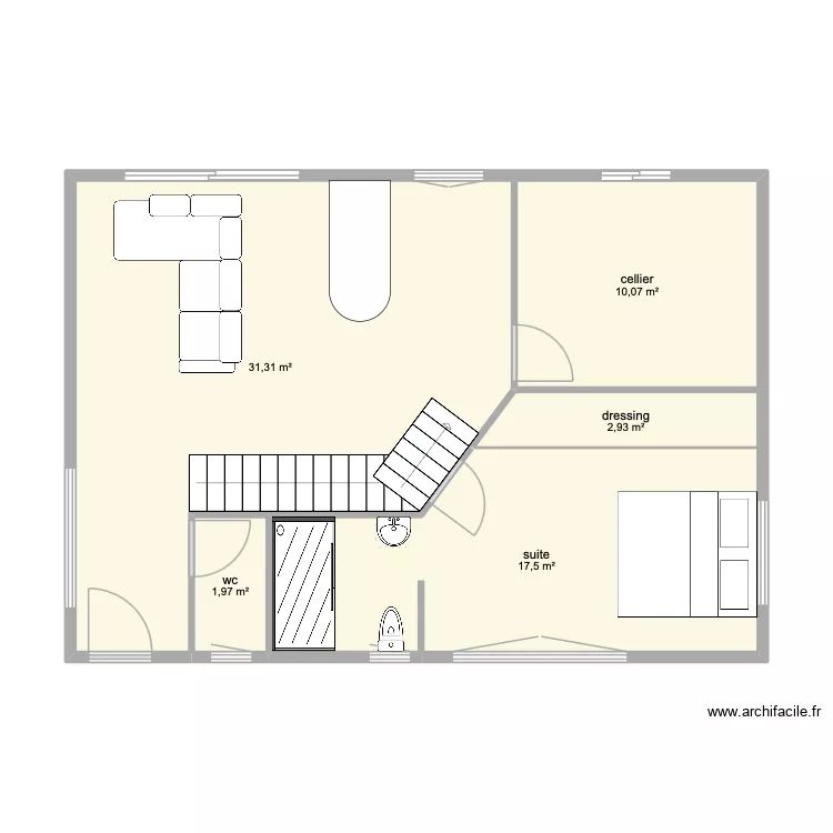 lesparre. Plan de 5  et 64 m²