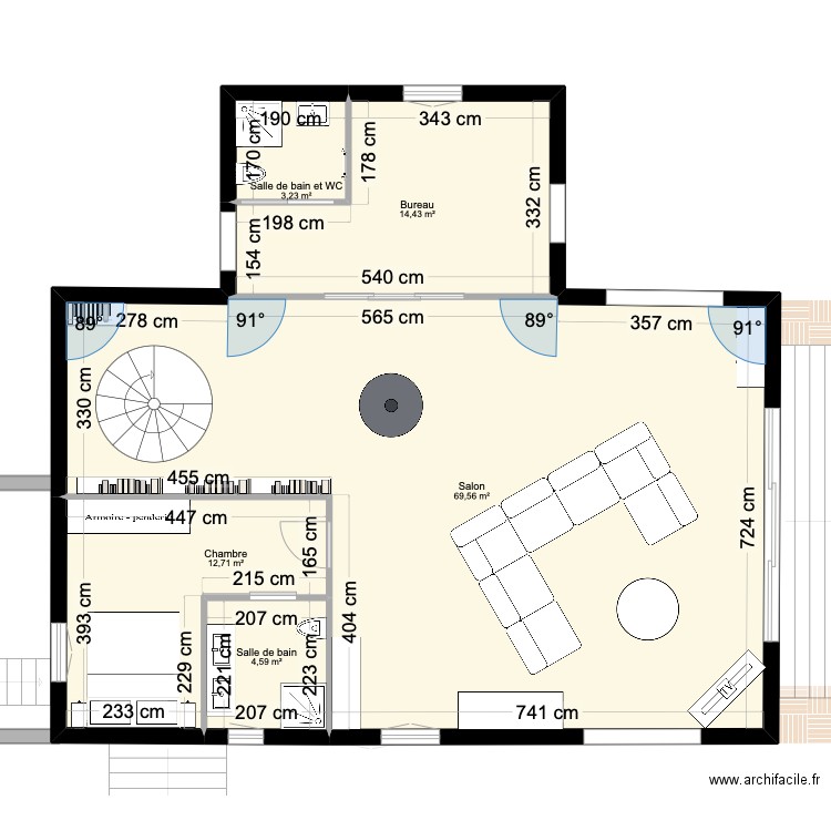 future maison. Plan de 12 pièces et 268 m2
