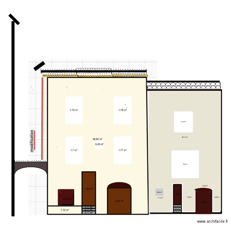 DPC8. Plan de 13 pièces et 81 m2