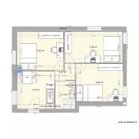 3 chambres 40m2