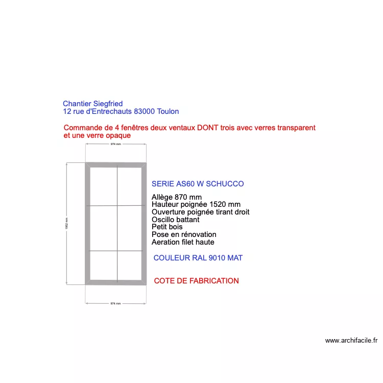 Chantier Siefried. Plan de Chantier Siefried. Plan de