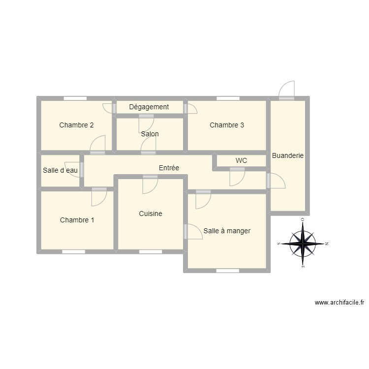 PLAN 2404 PRIGENT. Plan de 11 pièces et 24 m2