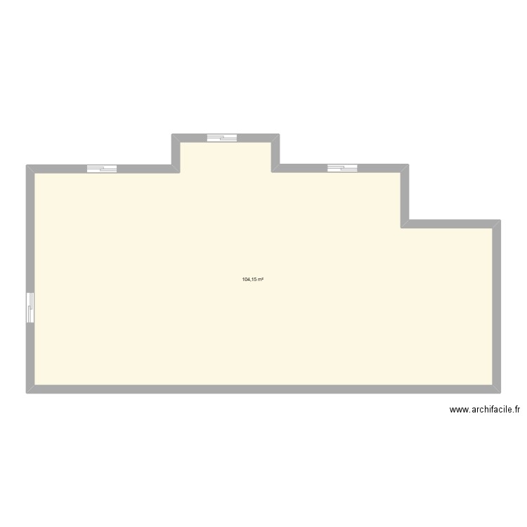 chalet. Plan de 1 pièce et 104 m2