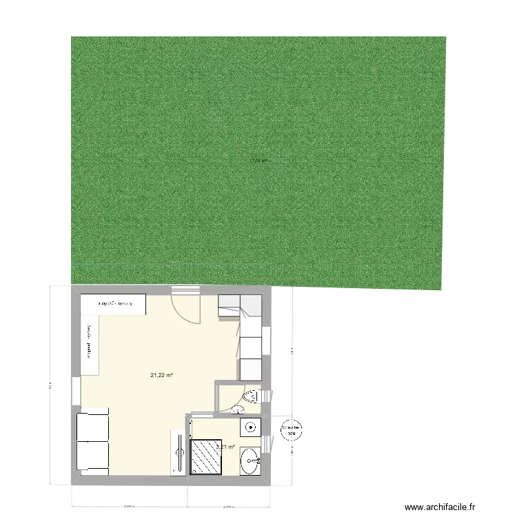 MAISON DEUIL LA BARRE 22. Plan de 2  et 24 m²