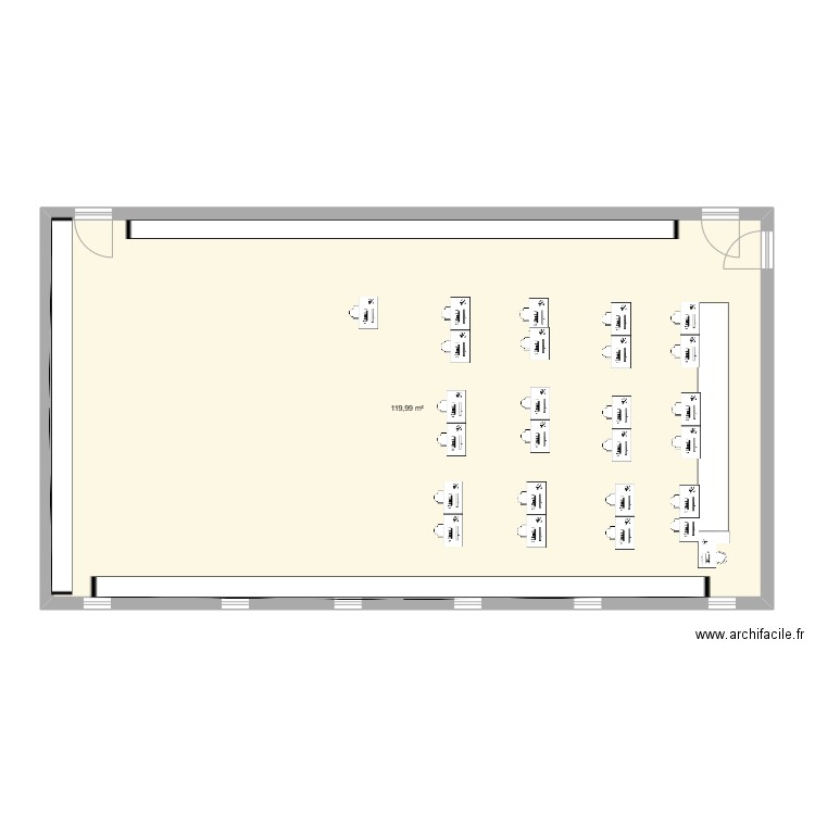 plans de classe. Plan de 1 pièce et 120 m2