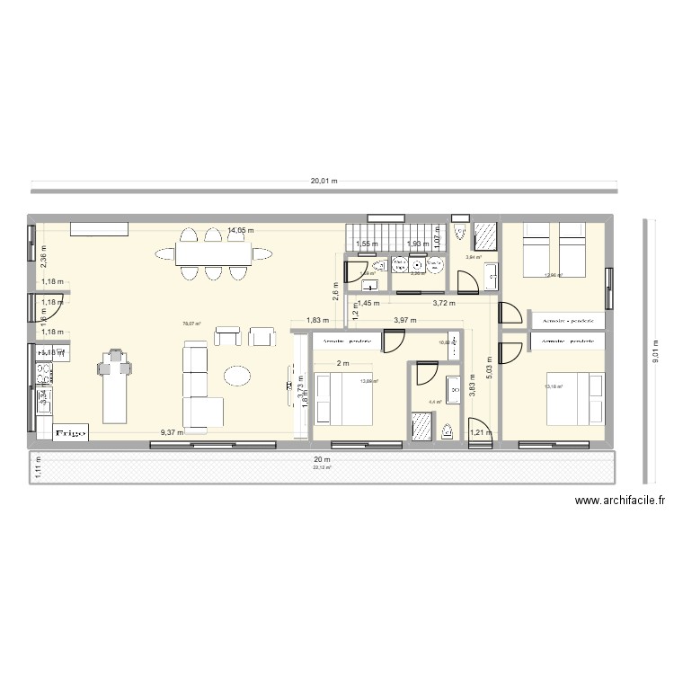 MAISON MAI 2025. Plan de 10 pièces et 163 m2