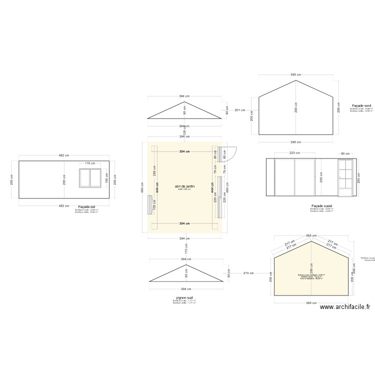 abri de jardin. Plan de 0 pièce et 0 m2