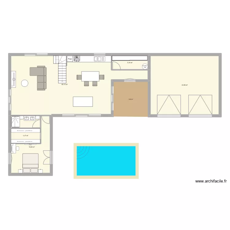 maison. Plan de 5 Pièces et 135 m² maison. Plan de 5 Pièces et 135 m²