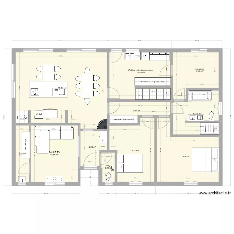 MAISON 1 RDC 1 SOUS SOL. Plan de 
