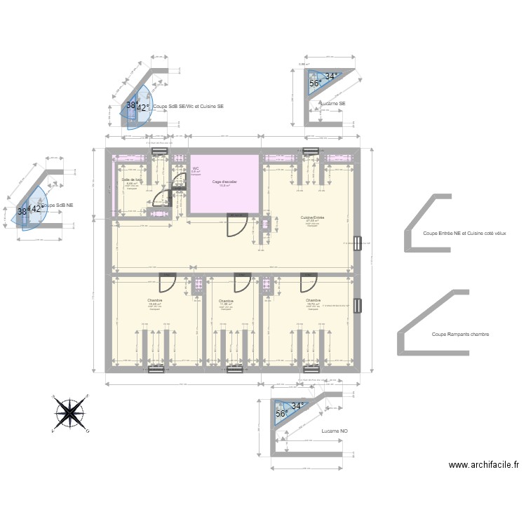 ML24003263 CICITTRETI. Plan de 19 pièces et 123 m2