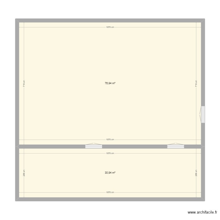 PROJET ST JOSEPH R-2. Plan de 2 pièces et 108 m2