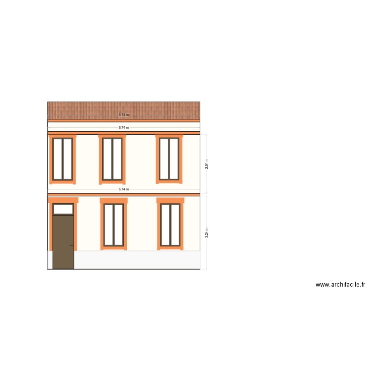 Facade entrée. Plan de 0 pièce et 0 m2