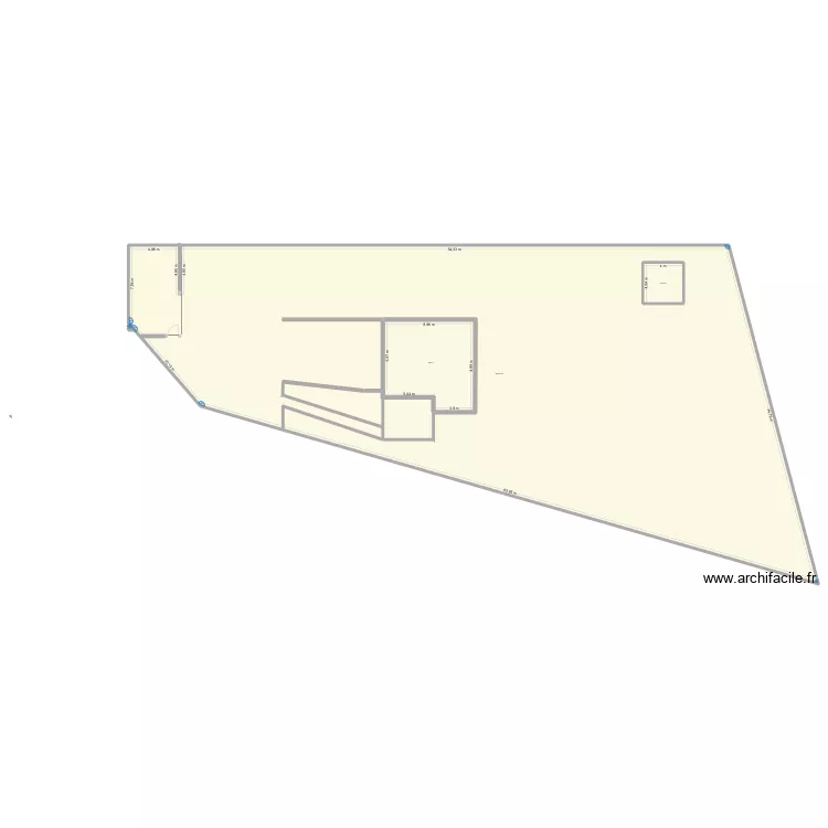 plan parcelle. Plan de 4  et 1547 m²