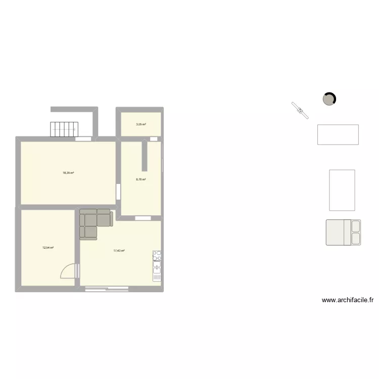 asrian14. Plan de 5 Pièces et 60 m²