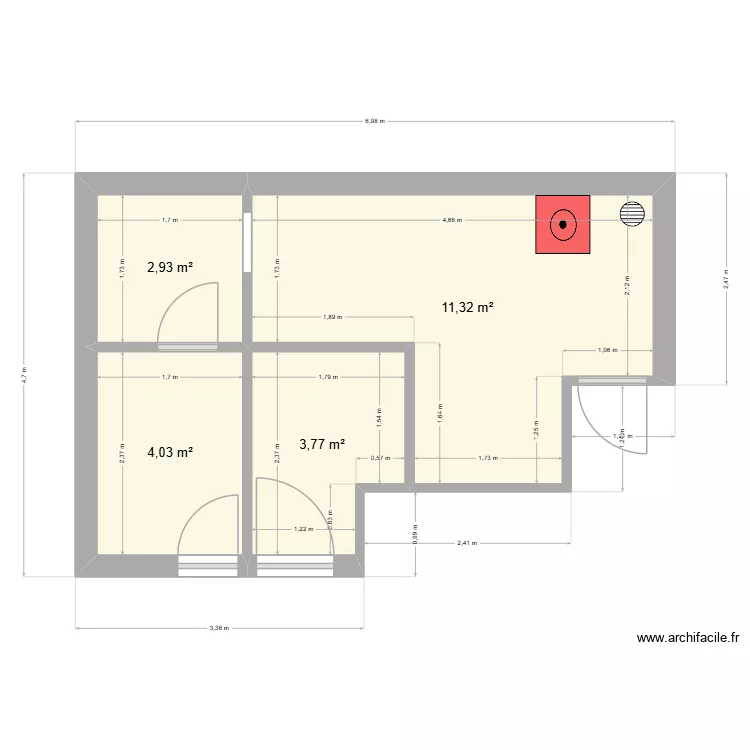 BUANDERIE 86. Plan de 