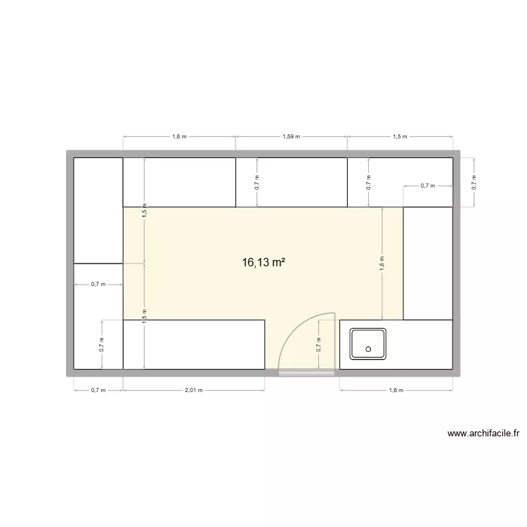 salle tech. Plan de 1 et 16 m² salle tech. Plan de 1 et 16 m²