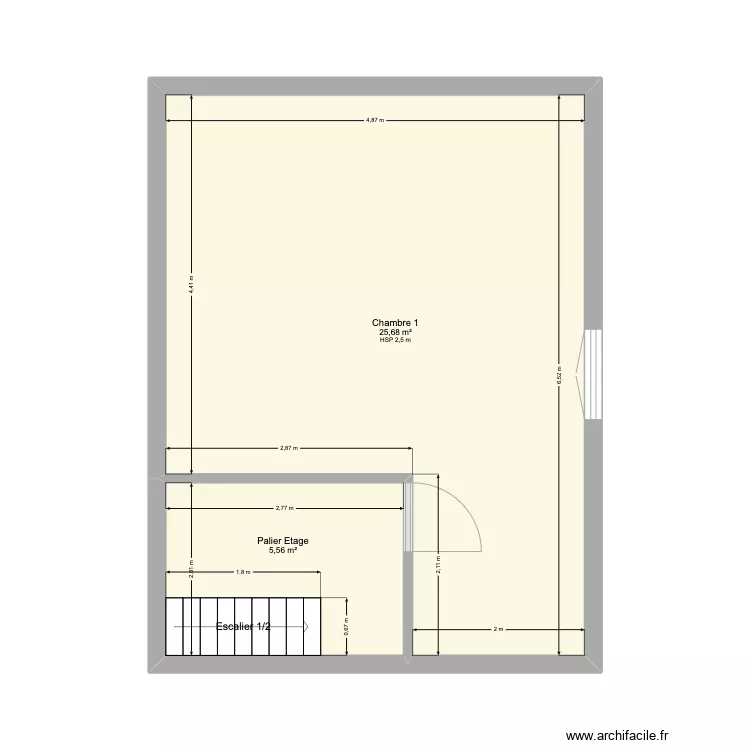 Maison etage Les Mureaux 2 effectuer par un pro. Plan de 