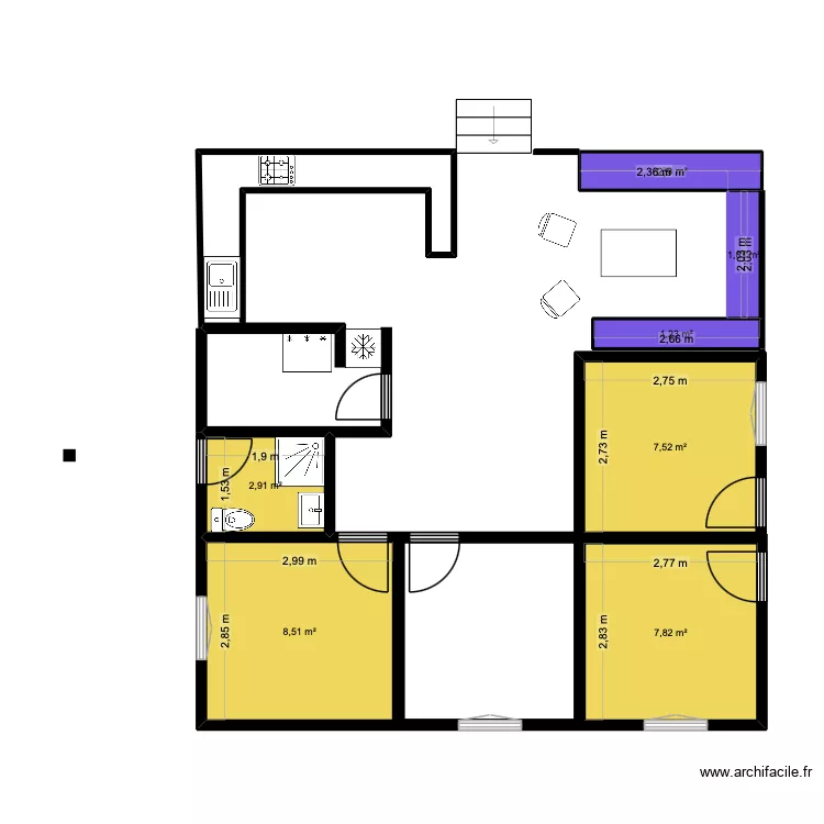 case bouyouye. Plan de 